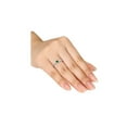 thumbnail image 2 of 1/5 Carat (Ctw) Lab-Created Solitaire Emerald Ring in Sterling Silver for Women, 2 of 6