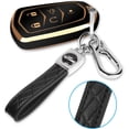 thumbnail image 3 of Key Fob Cover Compatible with Cadillac Escalade CTS SRX XT5 ATS STS CT6 Keychain Case Holder Protector,Black, 3 of 9