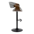 thumbnail image 5 of Curvo Adjustable Bar Stool, Chrome Bar Stools, Bar Chairs, Swivel Bar Stools, Bar Stools Set of 2, Black Bar Stools for Kitchen Counter (Light Grey), 5 of 6