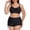 *Black, variant on ClodeEU Women's Plus Size Two-Piece Swimsuit with Shorts, Front Tie V Neck Drawstring Side Tankini Bathing Suit Navy,Womens Plus XXL