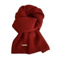 thumbnail image 3 of Milageto Women Men Scarf Anniversary Gift Comfortable Casual 150 cm Warm Winter Scarf Red, 3 of 8