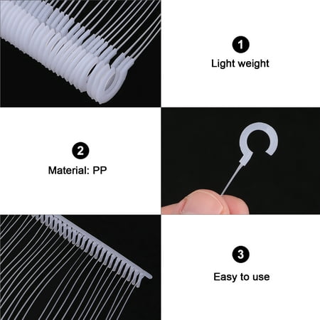 2.59 inch Standard Tagging Fasteners Tag Barbs Attachments Price Tag Refill for Clothing 5000pcs White