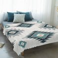 thumbnail image 4 of Turquoise Aztec Blanket Soft Cozy Warm Throw Blanket for Couch, Plush Fuzzy Flannel Fleece Blankets for Sofa, Bohemian Southwest Neutral Aesthetic Bed Blankets Lightweight Gifts for Women, 40"x50", 4 of 9