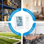 Acurite Weather Station, AMIR Indoor Thermometer with 328ft Remote Sensor Outdoor Thermometer Humidity Gauge for Home Greenhouse Office Bedroom