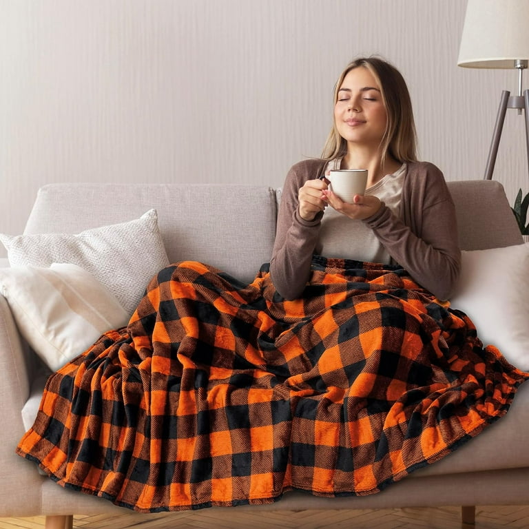 Flannel Fleece Throw Blanket for Sofa Couch Bed Super Soft