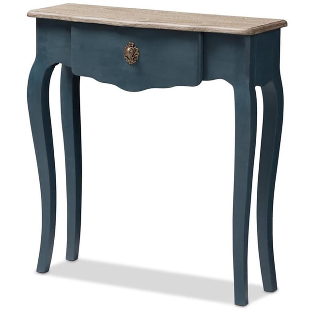 Baxton Studio Table Console Mazarine de Style Provincial Blue Spruce
