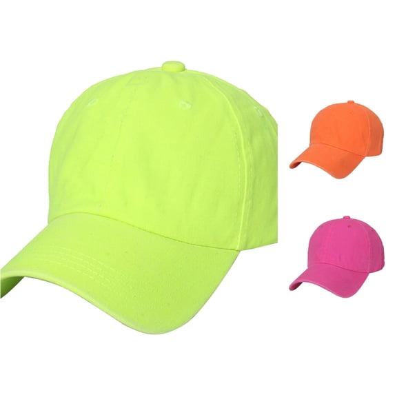 XIAOCHA Womens Solid Washed Baseball Cap Adjustable Hat Band Dad Hat,Yellow