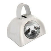 Sloth Face White Cowbell Cow Bell