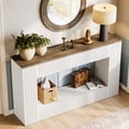 thumbnail image 4 of Tribesigns 55-Inch Modern Console Table, Wood Entryway Table with Storage, Narrow Long Sofa Table Behind Couch for Living Room, Foyer, Entryway, White, 4 of 8