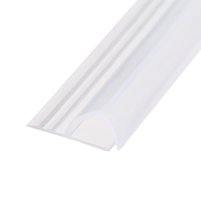 Uxcell Frameless Glass Shower Door Sweep – 137.8 Inch Long, H-Type Side Seal Strip For 5/16" (8mm) Glass