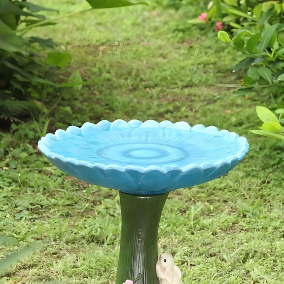 ACDANC Resin Birdbath Polyresin Antique Garden Bird Bath for Home Garden Yard