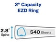 thumbnail image 2 of Avery Heavy Duty View 3 Ring Binder, 2" One Touch EZD Ring, Holds 8.5" x 11" Paper, 1 Red Binder (79225), 2 of 2