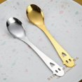 thumbnail image 4 of Stainless Steel Hollow Heart Shape Face Spoon Creative Cute Coffee Spoon Ice Cream Small Spoon Wedding Souvenir Spoon Silver Face Handle Spoon 1Pcs, 4 of 5