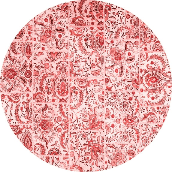 Ahgly Company Indoor Round Persian Red Traditional Area Rugs, 7' Round