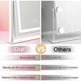 thumbnail image 5 of Hollywood Vanity Mirror with Lights, Lighted Makeup Mirror with 5X Magnification Mirror, 360°Rotation Touch Control 3 Color Lighting for Desks Bedroom Dressing Room, 5 of 5