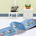 thumbnail image 4 of Wweixi Stylish PVC Waterproof Waist Line For Wall Sturdy And Easy To Clean Wood Marbling SelfAdhesive Skirting Line Safe Blue  Vine Flower 1Set, 4 of 6
