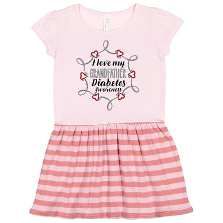 

Inktastic I Love My Grandfather Diabetes Awareness Gift Toddler Girl Dress