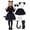 Black, variant on Joyfy 4 Pcs Cat Costume Accessories with Cat Ears and Tail Sparkly Tutu for Girls,Cat Tail Costume Kids,Child Animals Costume Halloween Cosplay set, Kids Dress Up Costume