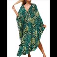 thumbnail image 2 of Vestido Caftán con Estampado Animal para Mujer, Talla Grande, para Playa, Verano 2025 Punto de Leopardo Talla Única, 2 of 10