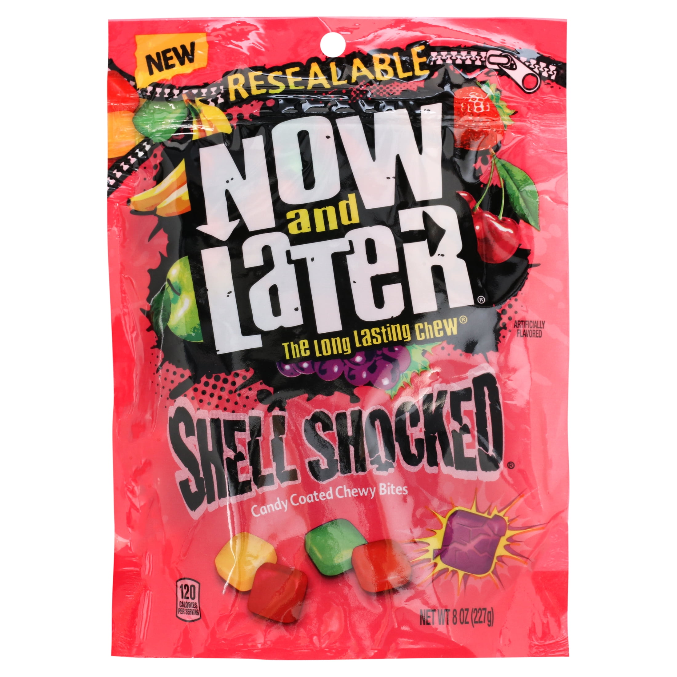  Now & later Shell Shocked Mixed Fruit Candy, 3.5 Ounce, Pack  of 18 : Grocery & Gourmet Food