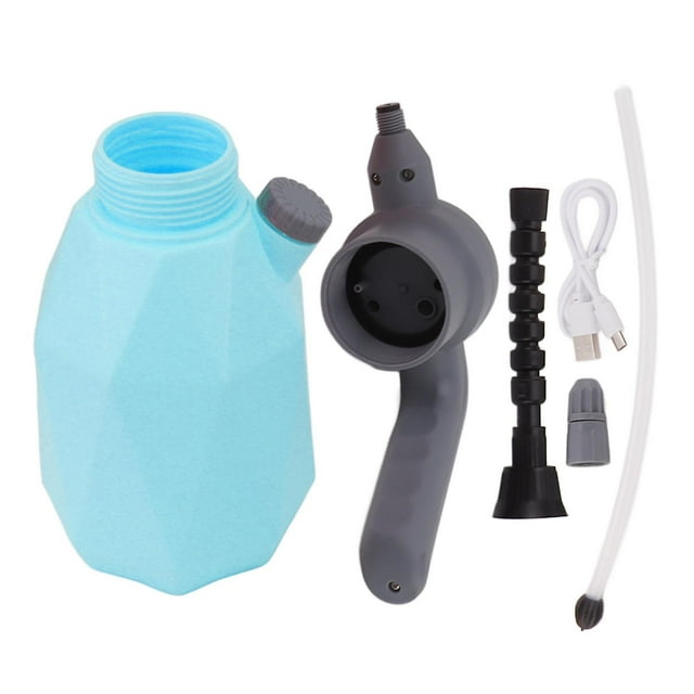 2L Electric Sprayer for Home and Garden, Small Rechargeable Sprayer, Automatic Sprinkler, Blue with Universal Head