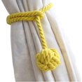 thumbnail image 1 of GHSDFBB Lot de 4 Attaches de Rideaux en Coton Naturel, Attaches de Rideaux Décoratifs Faits à la Main (Jaune), 1 of 7