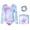 t#769Sky Blue2376, variant on CAIVO Kids Outfit Sets Girls Long Sleeve Performance Leotard With Glitter Print And Matching Shorts Hair Scrunchie For Dance Gymnastics Stage Versatile Clothing Sets