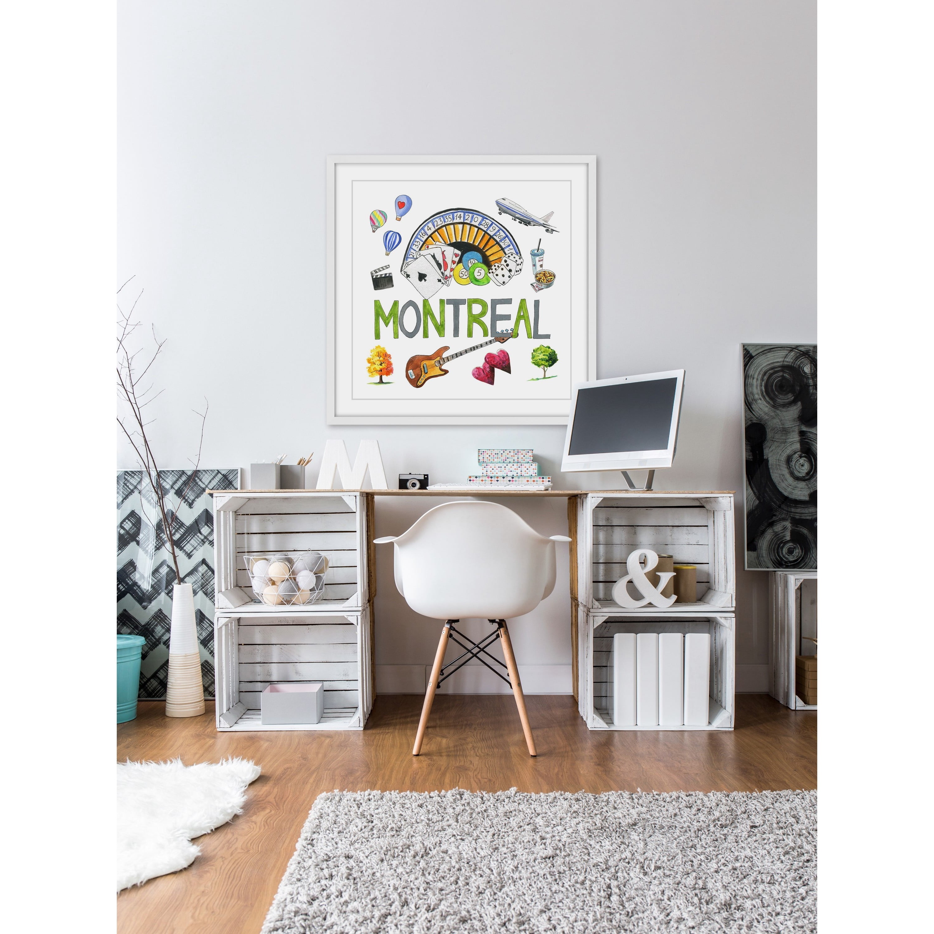 "Dazzling Montreal" Framed Painting Print