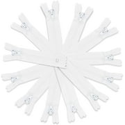 YKK~#3 Nylon Coil Closed End - Select Length or Color (12 Zippers for Color) (9 inch, White)