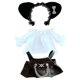 thumbnail image 1 of 20cm Plush Doll Headdress White Shirt Strap Dress 8in Doll Clothes 26-27s, 1 of 4
