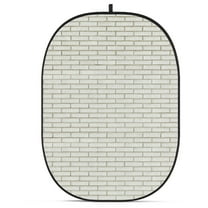 Glow CBA-WB0001 5x6.5' Fabric Collapsible Backdrop, Brick Wall