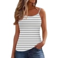 thumbnail image 2 of Womens Tank Tops Striped Printing Round Neck Sleeveless Suspender Camisole Tank Summer Clothes, 2 of 6