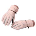 thumbnail image 2 of Dyfzdhu Women Ski Mittens Winter Warm Plush Thickened Windproof Waterproof Outdoor Riding Mittens Pink, 2 of 4