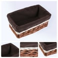 thumbnail image 2 of Unique Bargains 1 Pack Wicker Basket with Cloth Coffee 10.2*5.9*4.3in, 2 of 6