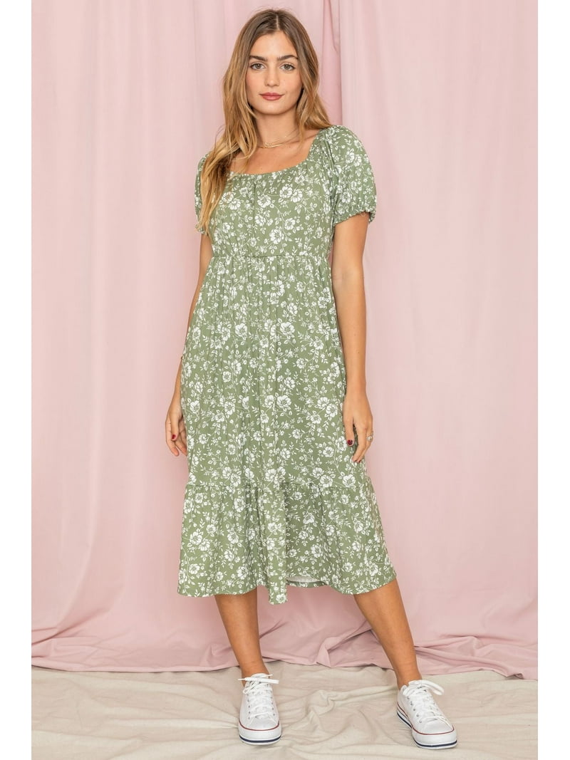 green emerald velvet dress Womens Floral Short Romper Dress main image 0