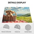 thumbnail image 3 of Sikiie Adorable Puppy Basket Dish Drying Mat, Kitchen Counter Mat, Self Drying Mat for Kitchen Counter Dish Drying Pad ,for Dishes, Utensils, Pots and Pans(24" x 18"), 3 of 7