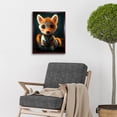 thumbnail image 2 of Cute Fox Cub Striped Fur Cartoon Art Print Framed Poster Wall Decor 12x16 inch, 2 of 5