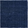 thumbnail image 1 of Unique Loom Solo Solid Plush Kids Modern Rug 4' x 4' Square Navy Blue, 1 of 2