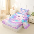 thumbnail image 2 of Erosebridal Cute Animals Axolotl Twin Sheet Sets,Kawaii Rainbow Stars Bedding For Girls Kids 3 Pieces, 2 of 6