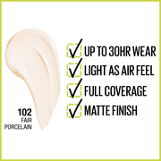 Maybelline Super Stay Full Coverage Liquid Foundation Makeup, Fair Porcelain, 1 fl. oz.