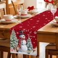 thumbnail image 5 of Red Snowman Christmas Table Runner 70 Inches Long Farmhouse Dress Scarves, Xmas Tree Snowflake Gifts Dining Tablerunner for Coffee Table/Kitchen Island/Party Décor, 13" x 70", 5 of 8