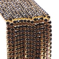 thumbnail image 5 of MasteelfCA 10m Crystal Rhinestone Close Chain Trim Sewing for Jewelry Crafts DIY 2mm (Black), 5 of 5