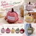 thumbnail image 5 of Fall Pumpkin Keychain, Yellow Plush Pumpkin Bag Charm with Bow Ring for Purse Backpack Home Decor, 3.15 in, 5 of 5