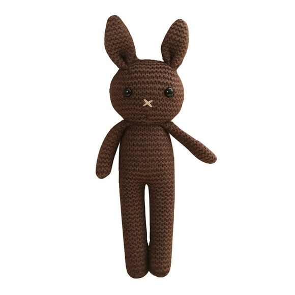 Stuffed Animals Friend Handmade Knitted Crochet Toy for Baby and Kids Soft Cuddly with Rattle