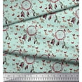thumbnail image 3 of Soimoi Silk Fabric Dream Catcher & Butterfly Print Sewing Fabric Yard 42 Inch Wide, 3 of 3