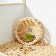 thumbnail image 4 of Natural Wooden Exercise Running Wheel For Parrots Bird Activity Playground With And Ladder, 4 of 8