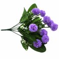 thumbnail image 3 of Ramo de flores de simulación de 9 cabezas, tela de adorno floral falso, decoración de vegetación para sala de estar, púrpura claro Advancent HA8158-02B, 3 of 6