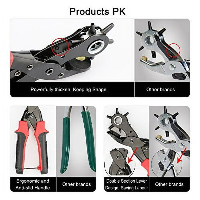 Buy Inditradition Revolving Hole Punch Plier, 2 to 4,5 MM Hole Making Tool