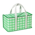 thumbnail image 2 of Insulated Picnic Bag | Large Capacity Foldable Cooler Tote for Food & Drinks | Durable Non-Woven Fabric | Thick Aluminum Foil Lining | Lightweight Portable | 35x20x20cm | Green or Yellow, 2 of 6