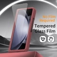 thumbnail image 4 of Allytechgroup Galaxy Z Fold 5 5G Case with Screen Protector, Premium PU Leather Shockproof Ring Buckle Stand Bumper Anti-Scratch Full Body Protective Case for Samsung Galaxy Z Fold 5, Red, 4 of 7